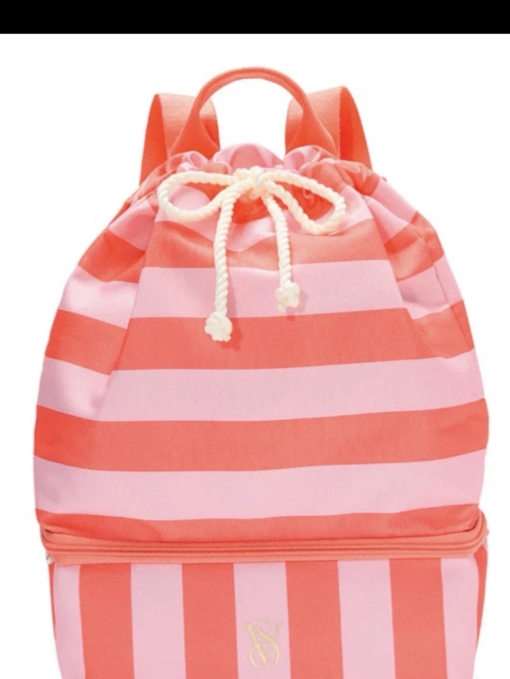 New with tags Victoria's Secret Pink Coral Stripe Backpack